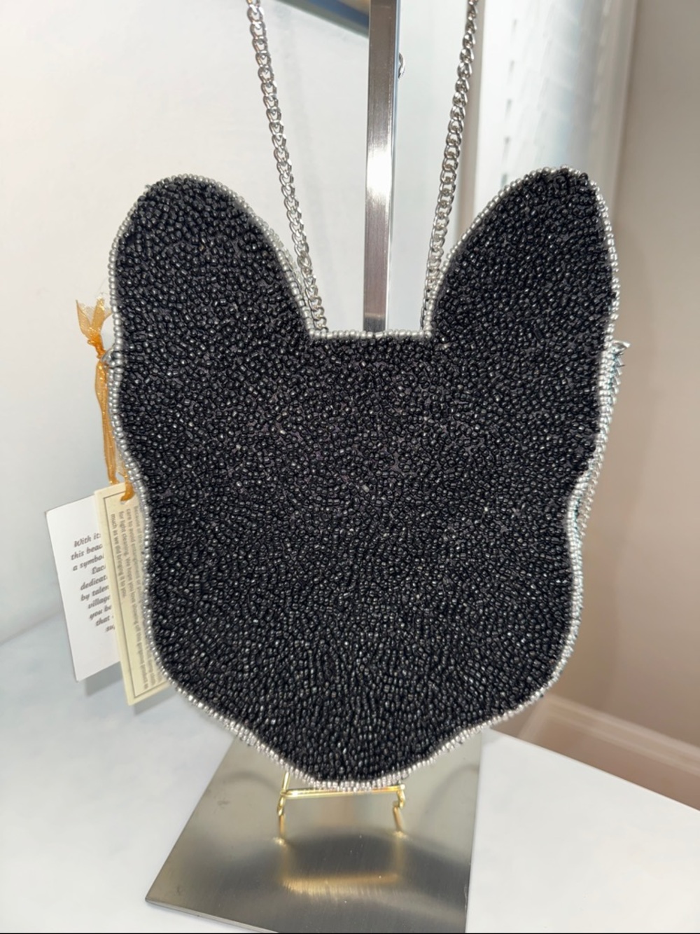 Beaded French Bulldog Frenchie Crossbody Bag - Picture 4 of 7